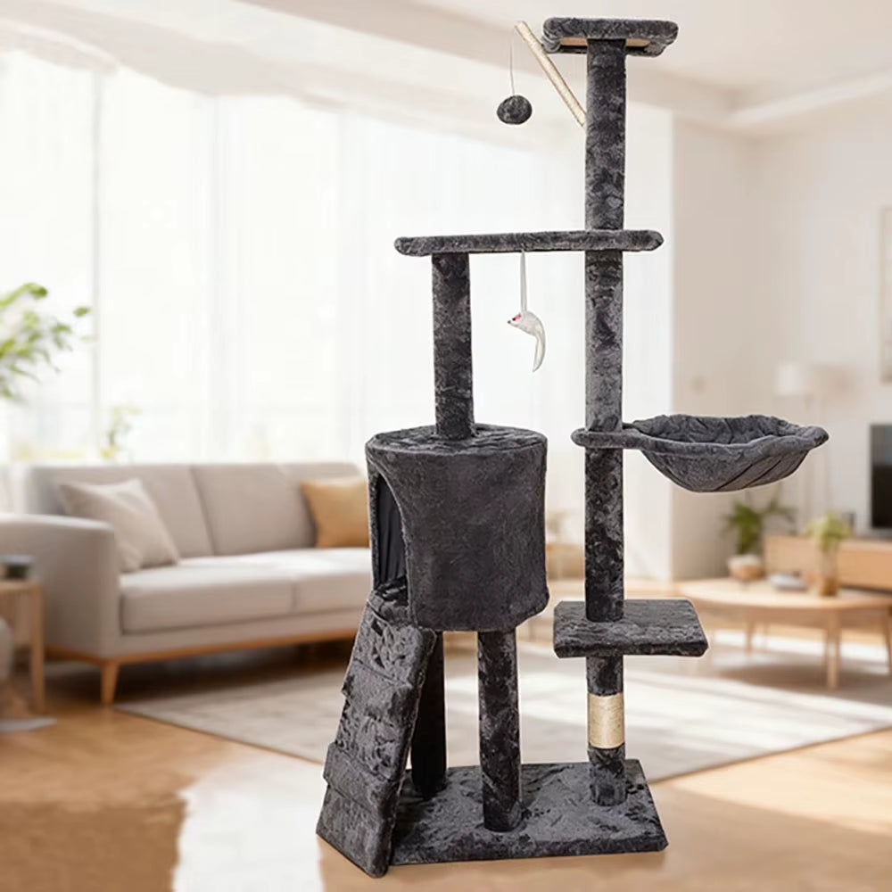 138Cm Cat Climbing Frame, Specialized for Cats,Cat Nest, Cat Tree Integrated,Large Cat Jumping Platform,Sisal Cat Climbing Pole