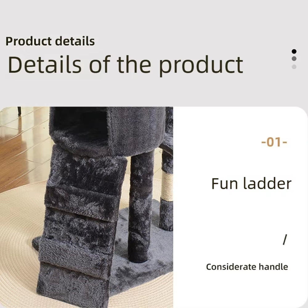 138Cm Cat Climbing Frame, Specialized for Cats,Cat Nest, Cat Tree Integrated,Large Cat Jumping Platform,Sisal Cat Climbing Pole