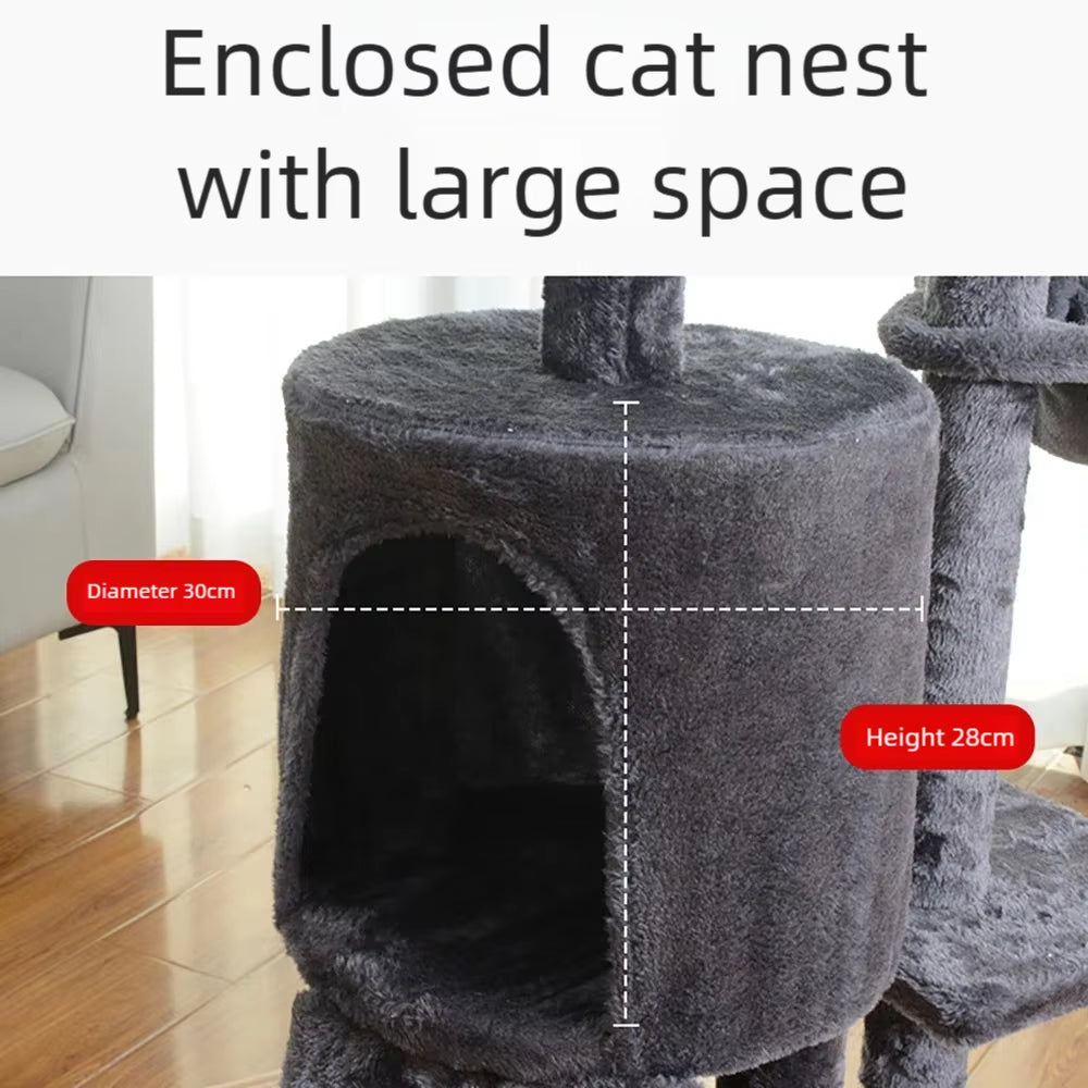 138Cm Cat Climbing Frame, Specialized for Cats,Cat Nest, Cat Tree Integrated,Large Cat Jumping Platform,Sisal Cat Climbing Pole